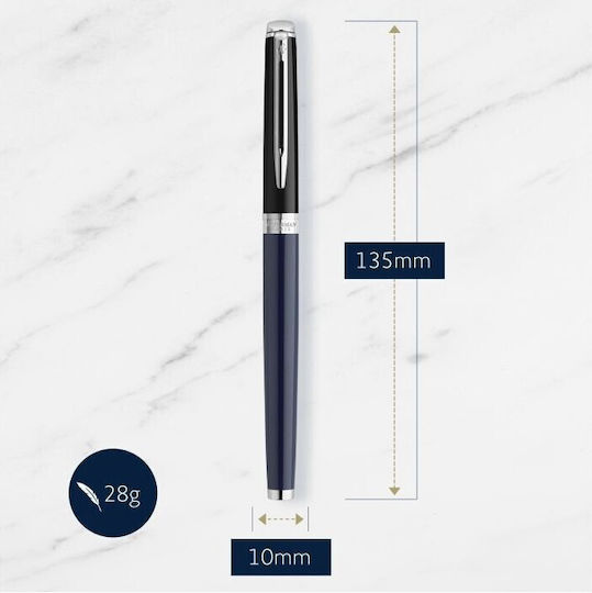Писалка Waterman Hemisphere Colour Block черно-синя 3026982028488 с фин връх