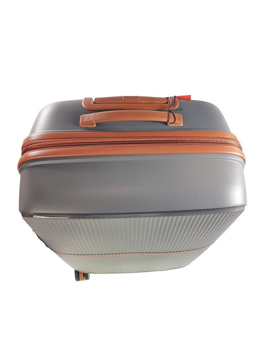 Dielle Mittlerer Reisekoffer Hartschalen Gray mit 4 Räder Höhe 65cm