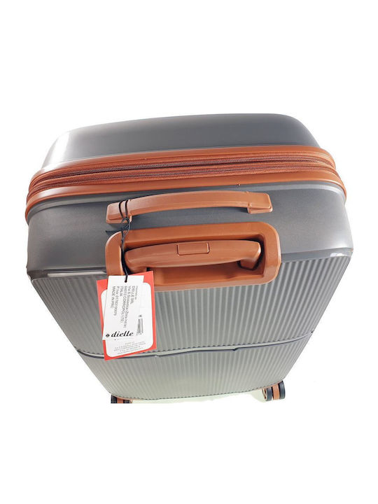 Dielle Mittlerer Reisekoffer Hartschalen Gray mit 4 Räder Höhe 65cm