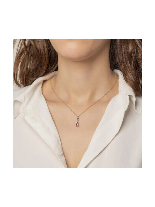 Victoria Cruz Halskette aus Rosa Vergoldetem Silber Victoria Cruz Halskette aus Rosa Vergoldetem Silber