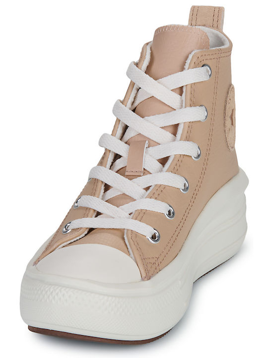 Chuck Taylor All Star Παιδικά Sneakers High Μπεζ