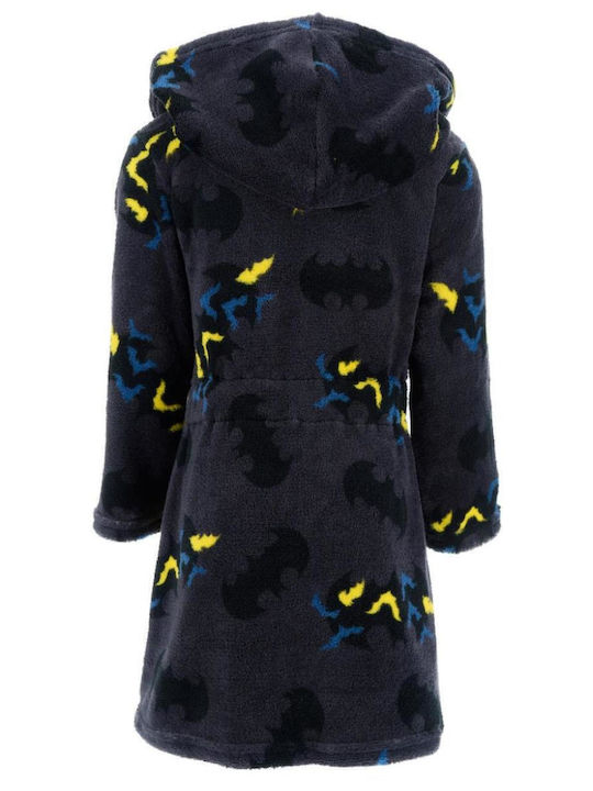 Superheroes Kids' Robe Winter Fleece Gray