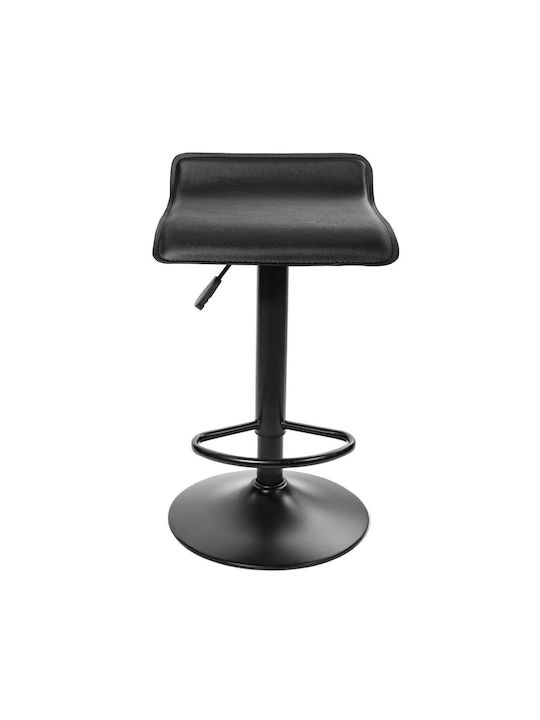 Stool Bar Leather Fort Black 38x39x84cm
