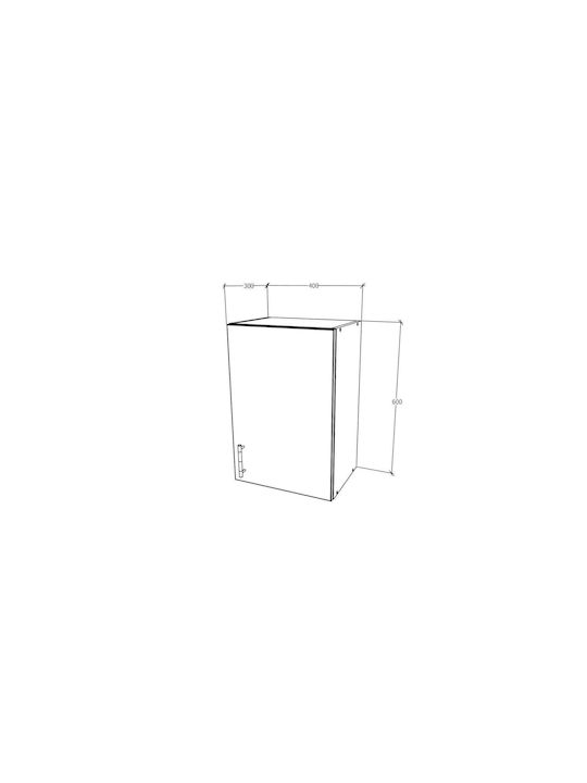 Corp с плот за работа Glossy Gray/white 40x30x60бр