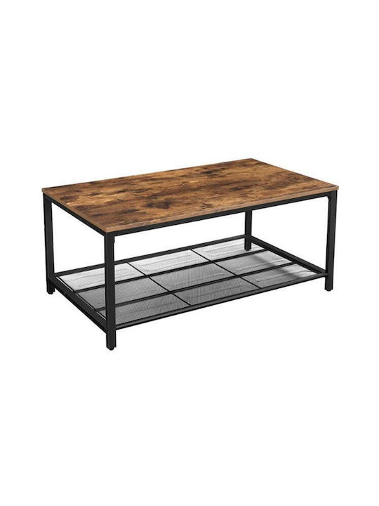 Masa Centrală Rectangulară Din Lemn Rustic Maro L106xL60xÎ45cm