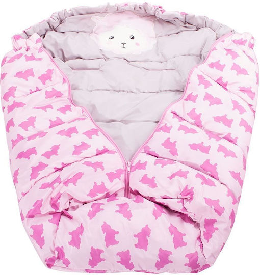 Universal Waterproof Stroller Footmuff 80x45cm Pink