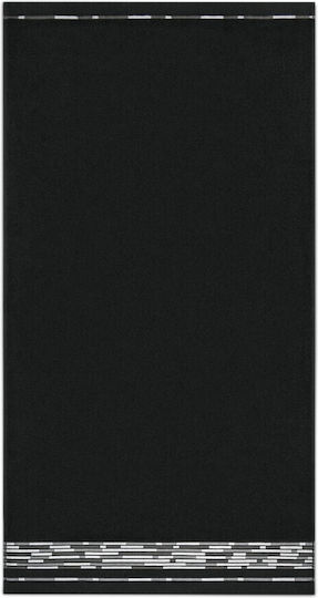 Zwoltex Gesichtstuch Graphic 50x90cm Schwarz Gewicht 450g/m²