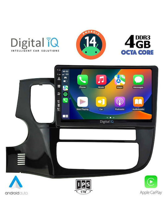 Digital IQ Car Audio System for Mitsubishi Outlander 2013-2020 (Bluetooth/USB/AUX/WiFi/GPS/Apple-Carplay/Android-Auto) with Touch Screen 9"