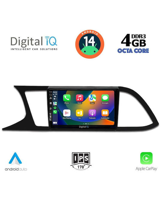 Digital IQ Car Audio System for Seat Leon 2012-2021 (Bluetooth/USB/AUX/WiFi/GPS/Apple-Carplay/Android-Auto) with Touch Screen 9"