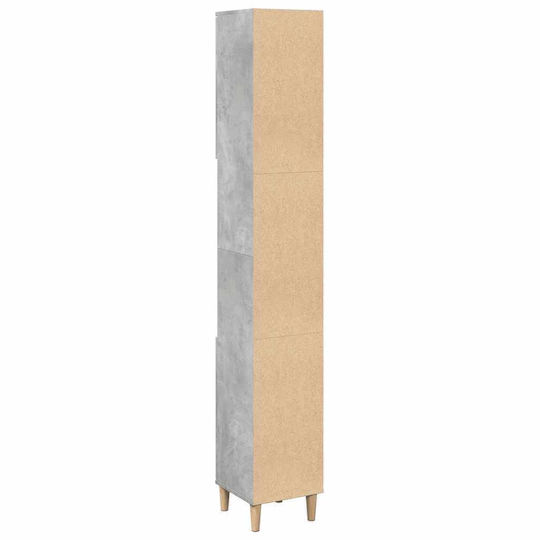 vidaXL Wall Hung Cabinet Bathroom Column Cabinet L30xD30xH190cm Gray