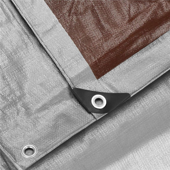 Waterproof Laminated Polyethylene Tarp 210g/m2 4x6m Gray