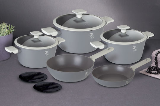Berlinger Haus Cookware Set from Cast Aluminum Aspen Collection with Stone Coating 5 Pieces