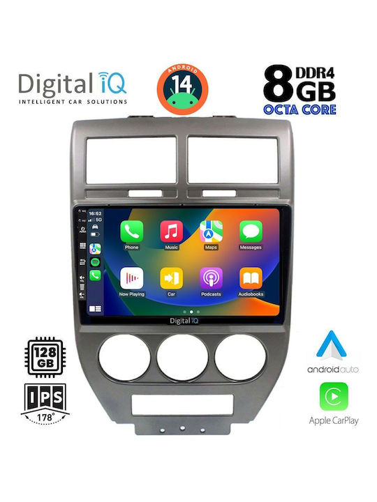 Digital IQ Car Audio System for Jeep Compass / Patriot 2007-2016 (Bluetooth/USB/AUX/WiFi/GPS/Apple-Carplay/Android-Auto) with Touch Screen 10"