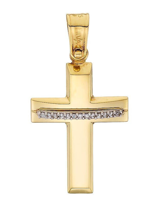 Atofio Kosmima Gold Cross 14K Double Sided