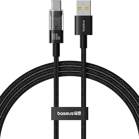 Baseus Gem USB 2.0 Kabel USB Typ-C männlich - USB-A 100W PD Schwarz 2m P10373002111-01