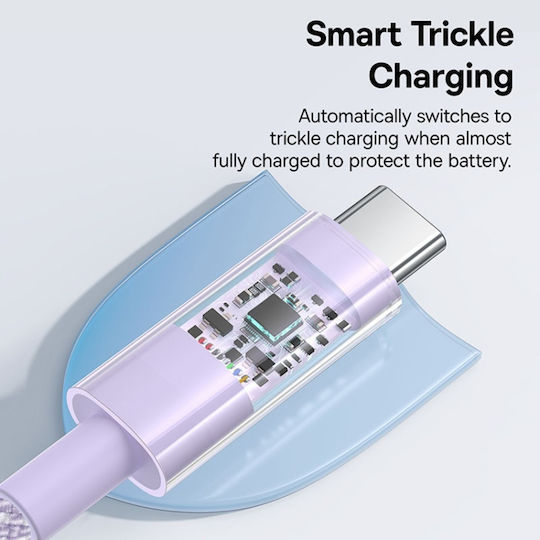 Baseus Gem USB 2.0 Kabel USB Typ-C männlich - USB-A 100W PD Lila 2m P10373002511-01