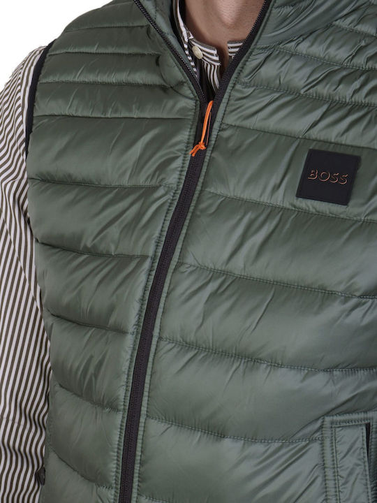 Sleeveless Jacket Puffer Khaki