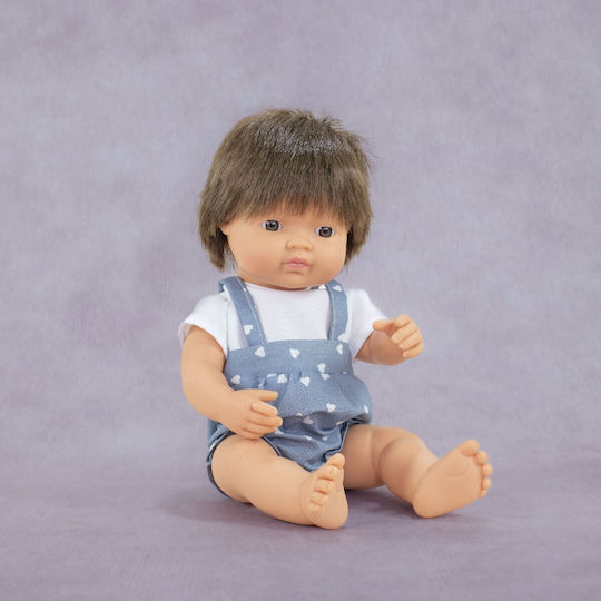 Miniland Păpușă Bebe Castaniu Băiat 38 cm