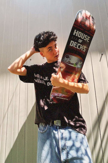 New Cult House Of Decks Skateboard Kurzboard Mehrfarbige