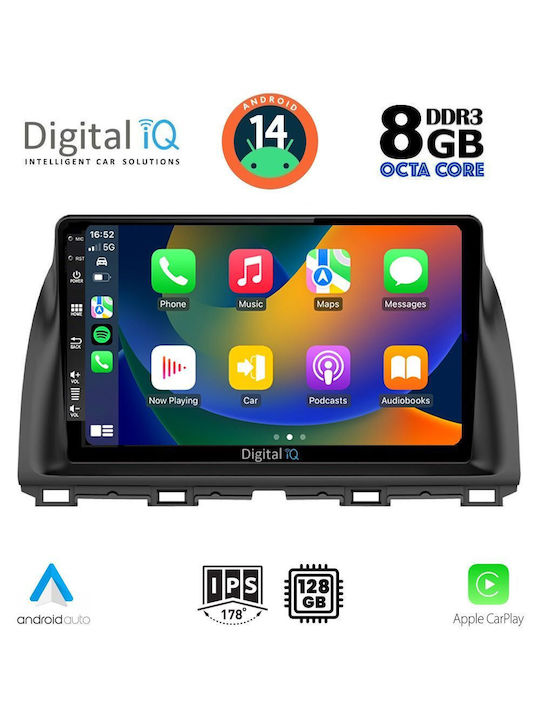 Digital IQ Sistem Audio Auto pentru Mazda CX-5 2013-2017 (Bluetooth/USB/AUX/WiFi/GPS/Apple-Carplay/Android-Auto) cu Ecran Tactil 10"