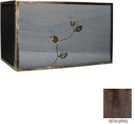 GTMED Ecran de protecție pentru șemineu din metal cu 2 foi 80x30x50cm Cupru