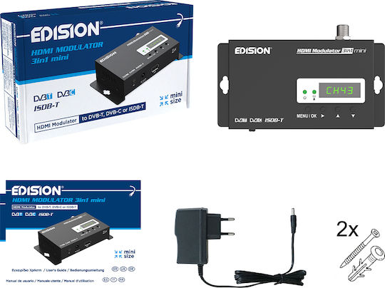 Edision 3in1 Mini Модулатор Сателитна 07-06-0014 5200378403341