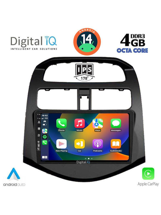 Digital IQ Car Audio System for Chevrolet Spark 2009-2015 (Bluetooth/USB/AUX/WiFi/GPS/Apple-Carplay/Android-Auto) with Touch Screen 9"