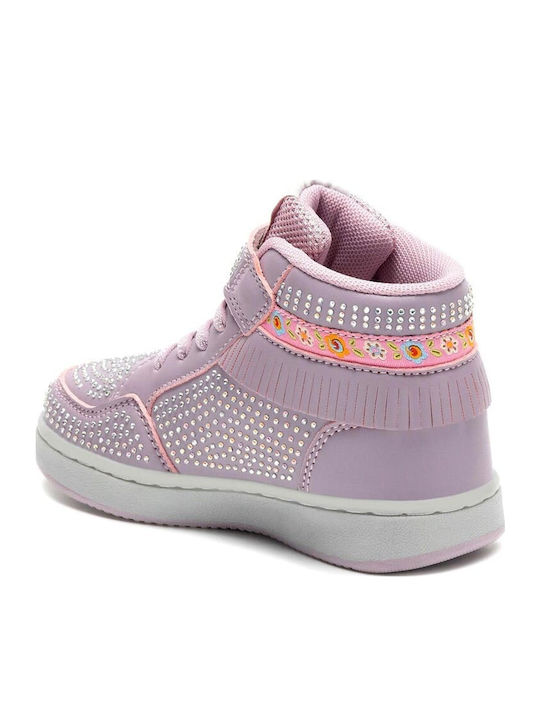 Frangetta Mix Παιδικά Sneakers High με Σκρατς Ροζ