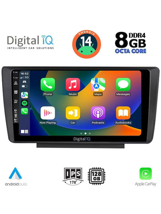 Digital IQ Car Audio System for Skoda Octavia 2005-2012 (Bluetooth/USB/AUX/WiFi/GPS/Apple-Carplay/Android-Auto) with Touch Screen 9"