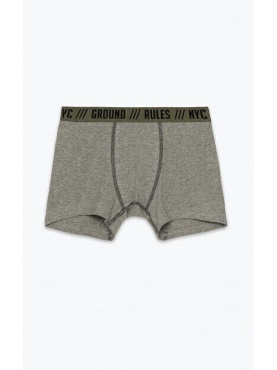 Minerva Minerva Rules Παιδικό Σετ με Μποξεράκια Grey Mel, Black 2τμχ