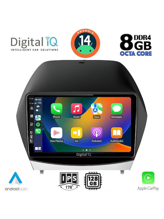 Digital IQ Car Audio System for Hyundai iX35 2010-2015 (Bluetooth/USB/AUX/WiFi/GPS/Apple-Carplay/Android-Auto) with Touch Screen 10"