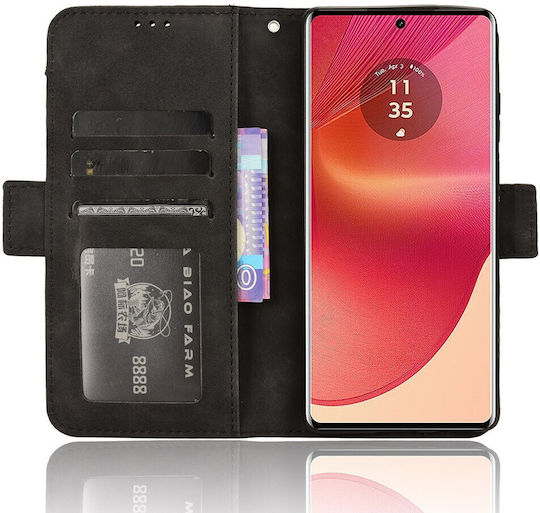 Book Δερματίνης Μαύρο (Motorola Edge 50 Fusion 5G)