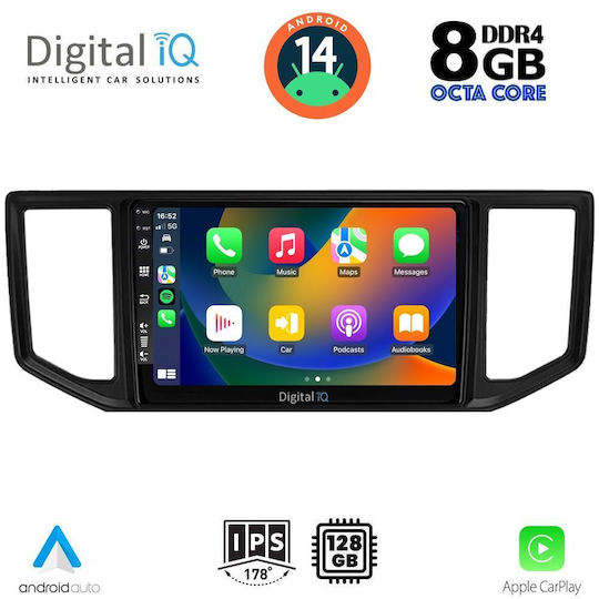 Digital IQ Автомобилна Аудио Система (Блутут/USB/AUX/WiFi/GPS/Apple-Carplay/Android-Auto) с Тъчскрийн 10"