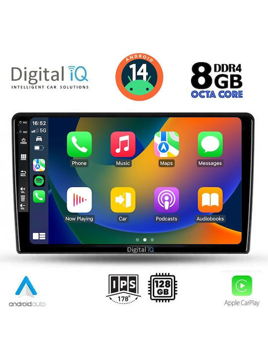 Digital IQ Sistem Audio Auto pentru Ford Fiesta 2018> (Bluetooth/USB/AUX/WiFi/GPS/Apple-Carplay/Android-Auto) cu Ecran Tactil 10"