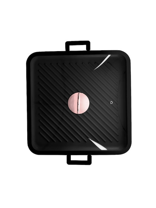 Berlinger Haus Black Rose Collection Grill from Aluminum with Lid with Non-Stick Coating 34cm