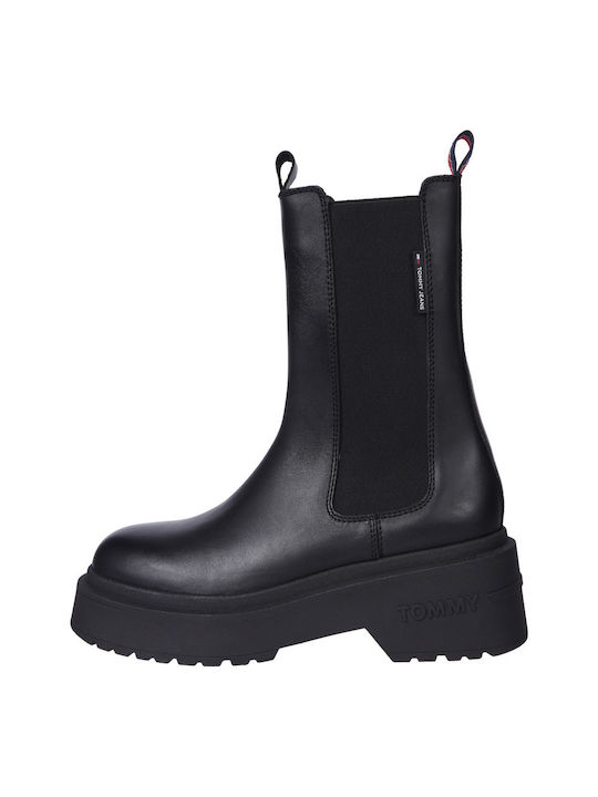 Leather Women's Chelsea Boots Black