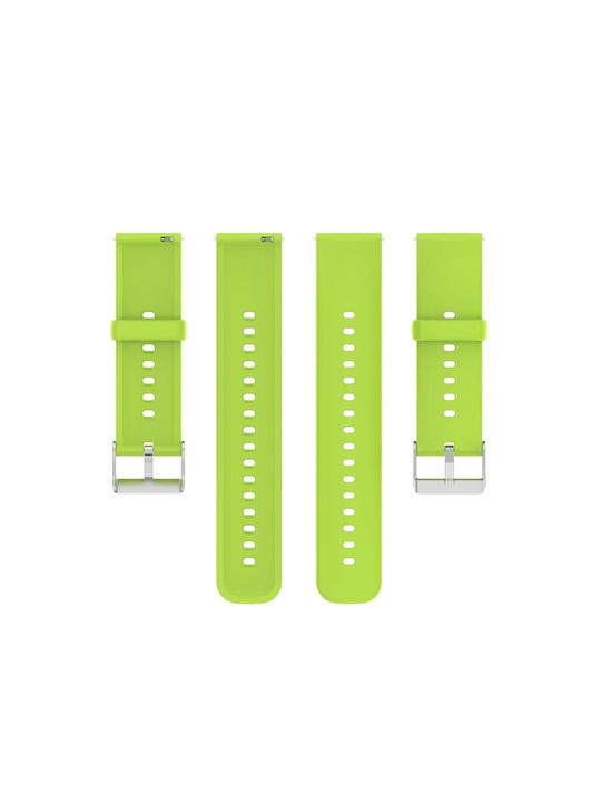 Huawei Watch 4 Watch 4 Pro Silver Buckle Silicone Stainless Steel Solid Color Watch Strap Lime Green