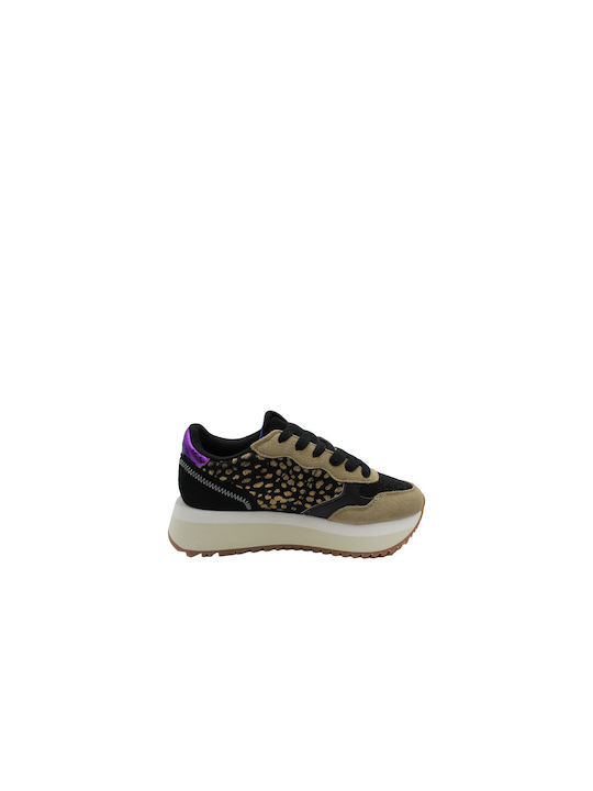 Adidași Flatforms Pentru Femei Negru-Bej-Întunecat
