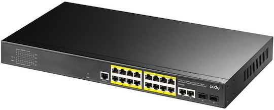 Cudy GS2018PS2 Managed L2 PoE+ Switch με 16 Θύρες Gigabit (1Gbps) Ethernet και 2 SFP Θύρες
