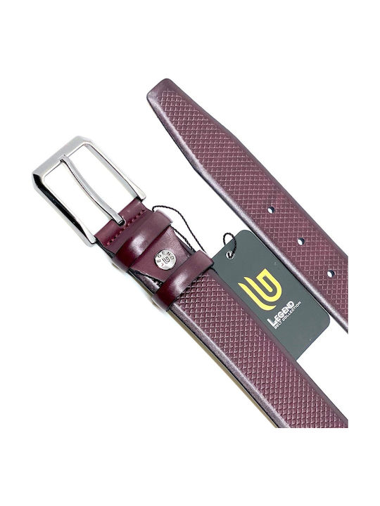 Curea Bărbați din Piele sintetica Burgundy