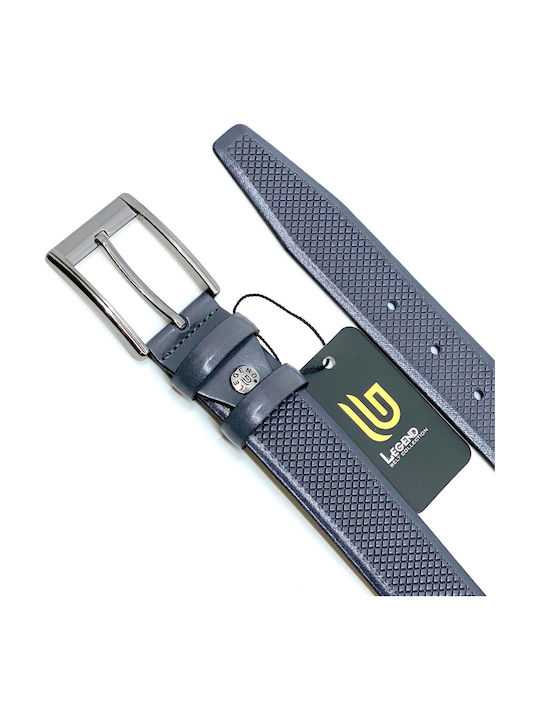 Men's Belt from Artificial Leather Gray