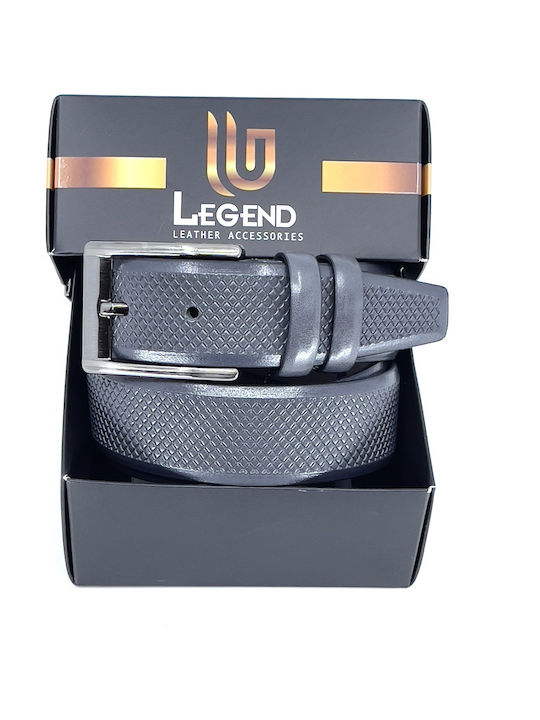 Men's Belt from Artificial Leather Gray