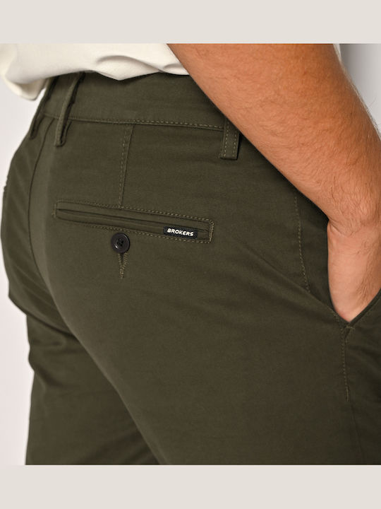 Παντελόνι Chino Ελαστικό σε Slim Εφαρμογή Dark Oil