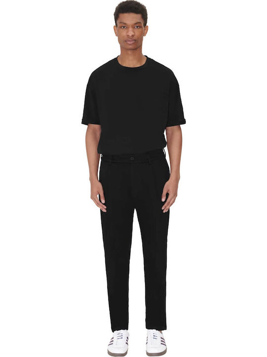 Herrenhosen Elastisches Slim Fit Schwarz
