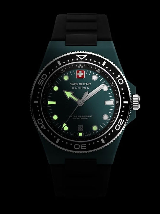 Swiss Alpine Military by Grovana Men's Watch 45mm Battery with Black Rubber Strap