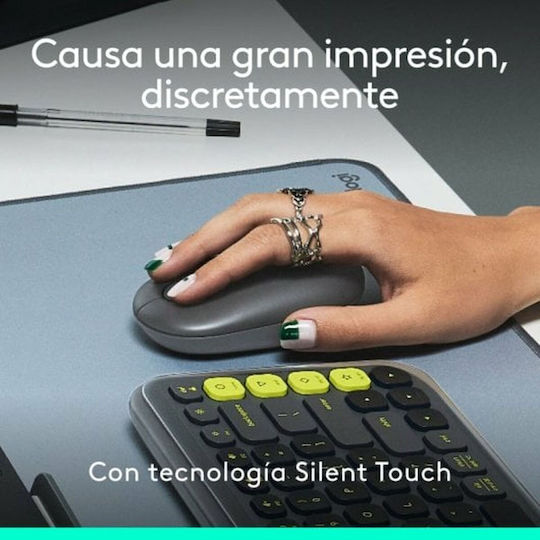 Logitech POP Emoji Ασύρματο Bluetooth Ποντίκι Graphite