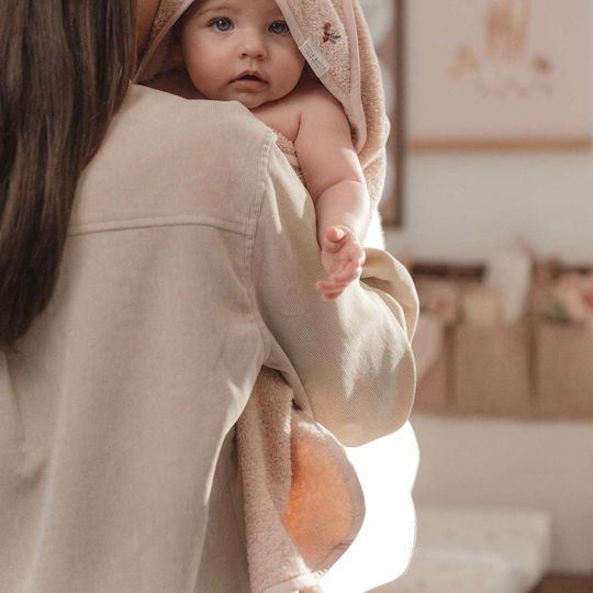 Little Dutch Βρεφική Κάπα-Μπουρνούζι με Κουκούλα Blossom 100x100εκ.