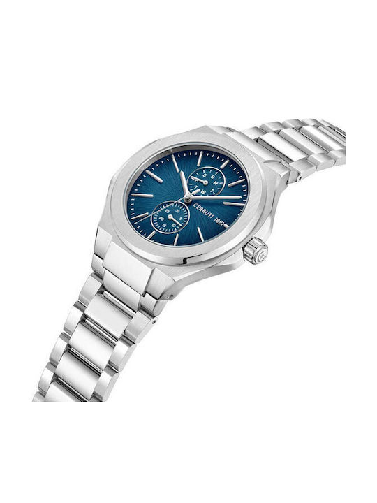 Cerruti Lucardo Herrenuhr Batterie mit Silber Metallarmband