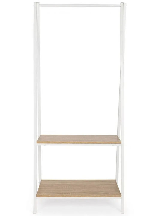 Cuier de podea Albă 64x40x150cm