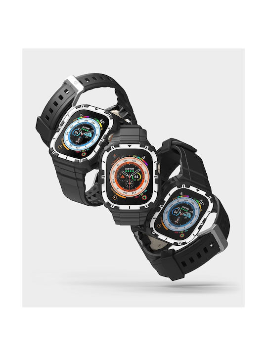 Ringke Fusion-X Guard & Strap Πλαστική Θήκη με Λουράκι σε Λευκό χρώμα για Apple Watch Ultra 2, Apple Watch Ultra 1